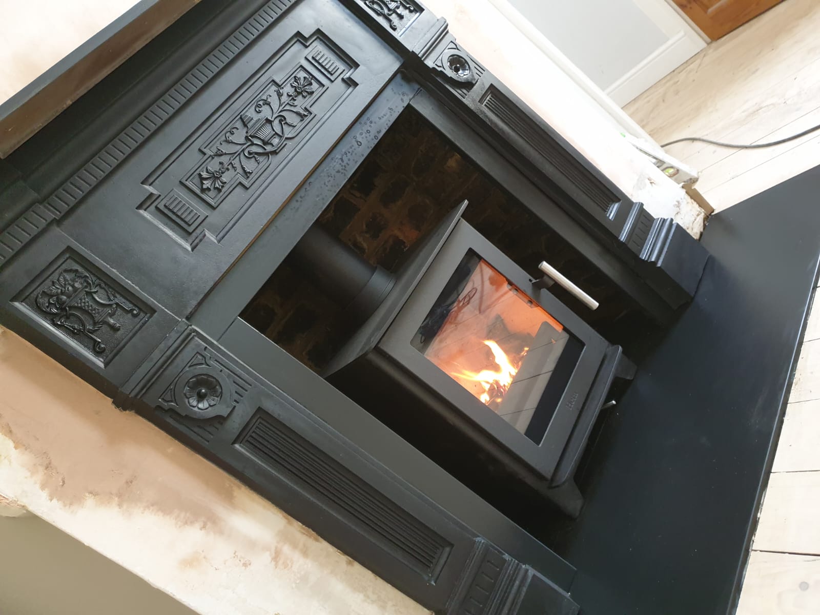 Wood Burning Stove Installations: Wood burning stove installation by Windsor & Eton Stoves