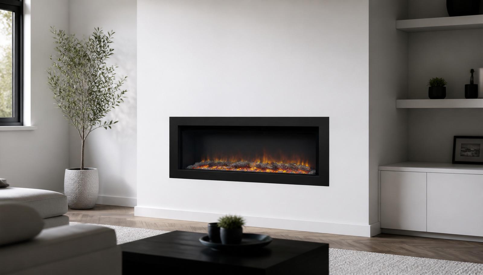Contemporary electric stove installation in a modern Berkshire living room